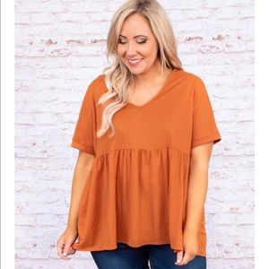 Chic Soul Top - Little Did You Know in Metal Rust